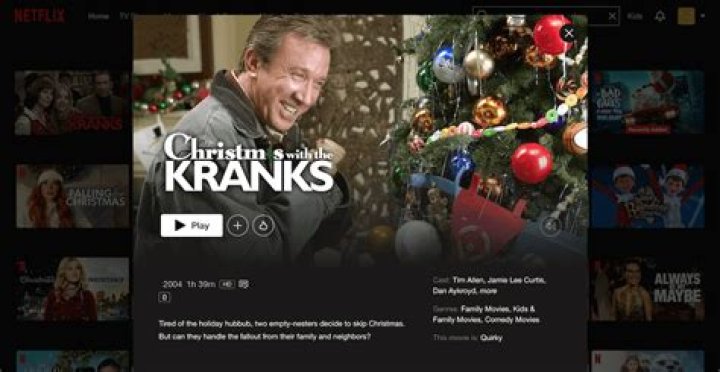 Is Christmas with the Kranks on Netflix?