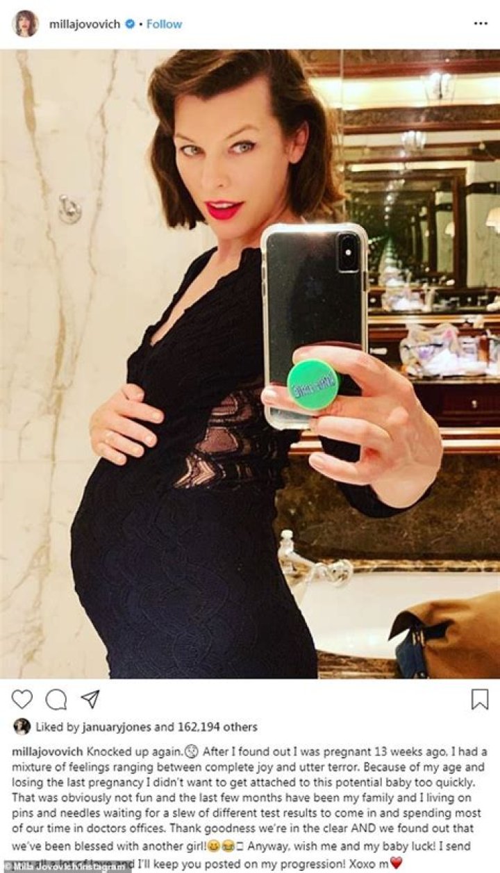 Milla Jovovich is Pregnant with Second Child